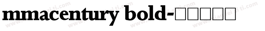 mmacentury bold字体转换